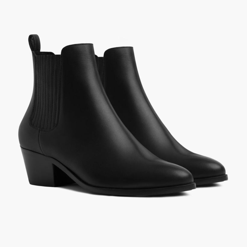 Dreamer Bootie Sort Leather Boots til Kvinder