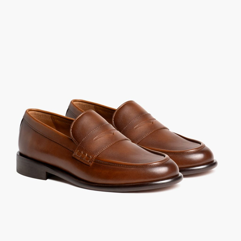 Dress Penny Pecan Leather Boots til Kvinder