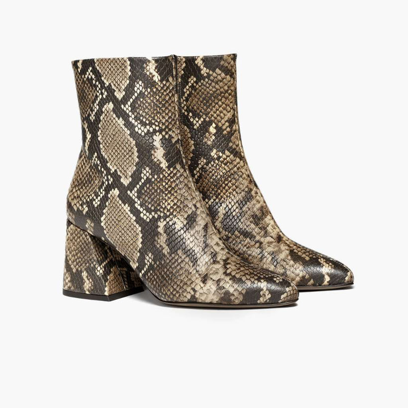 Heartbreaker Snake Print Læderstøvler til Damer