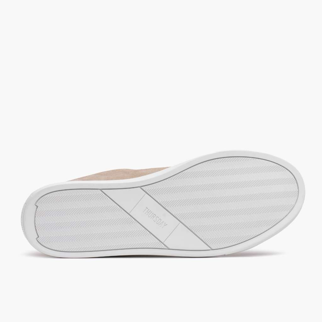 High-Traction Rubber Outsole & Lug Tread Pattern on Premier Low Top Latte Lædersneakers til Damer