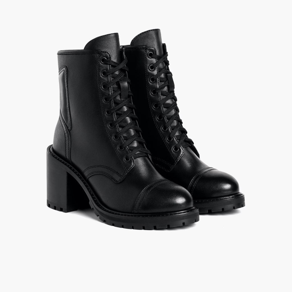 Black Full-Grain leather Boots - Goodyear welt-konstruktion og tåboks