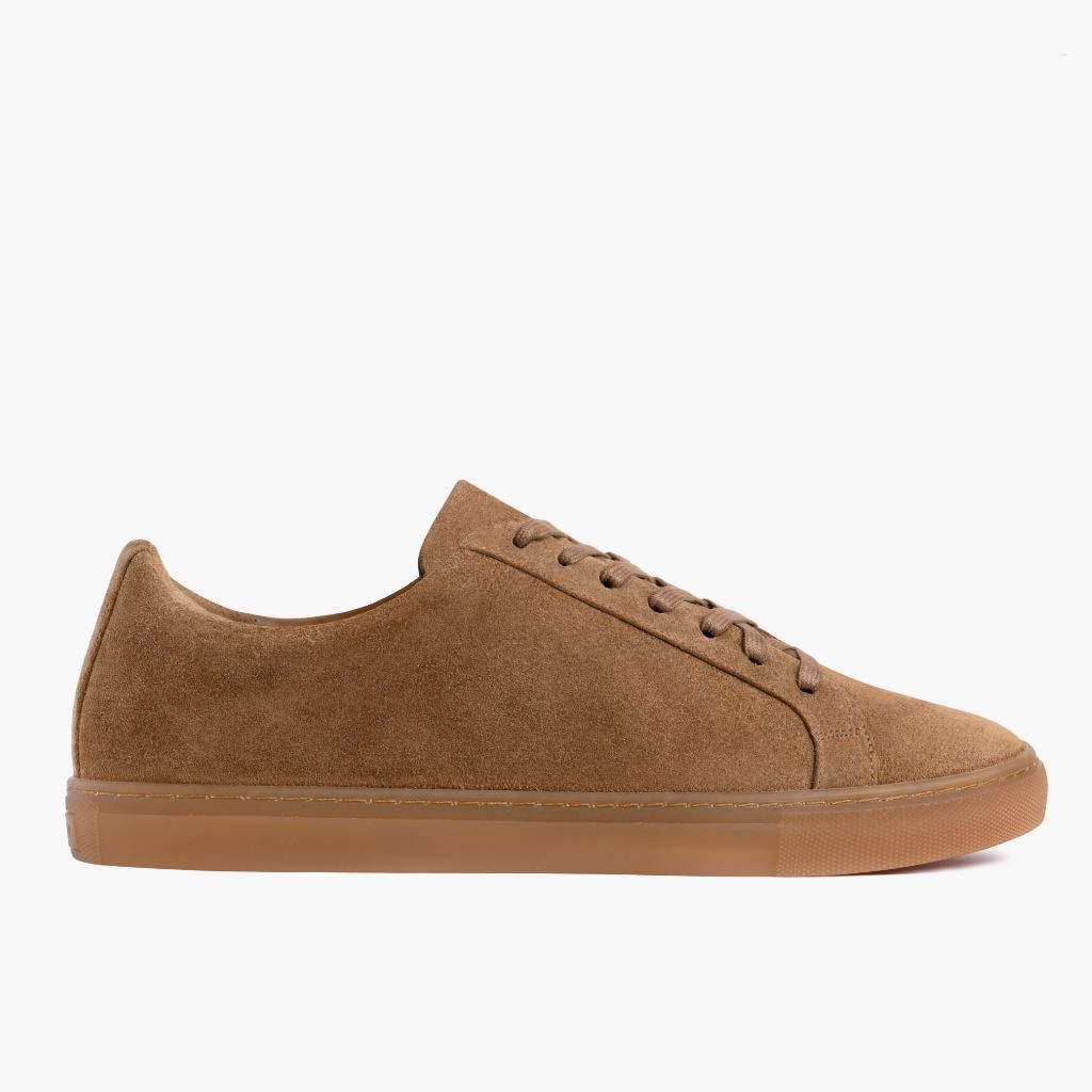 Camel Full-Grain leather Sneakers - Goodyear welt-konstruktion og tåboks