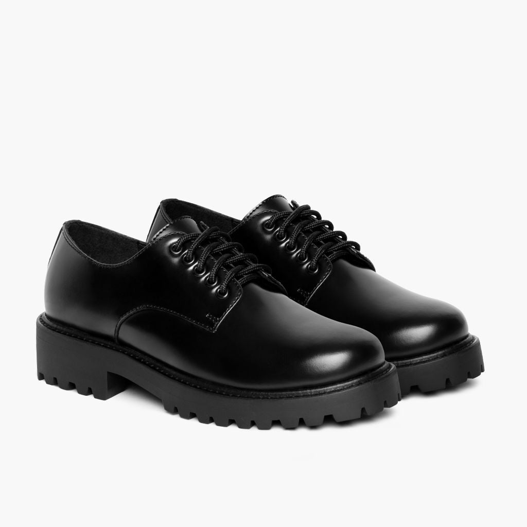 Renegade Sort Lædersneakers til Damer i sort ægte okselæder - Sidevisning | Køb online