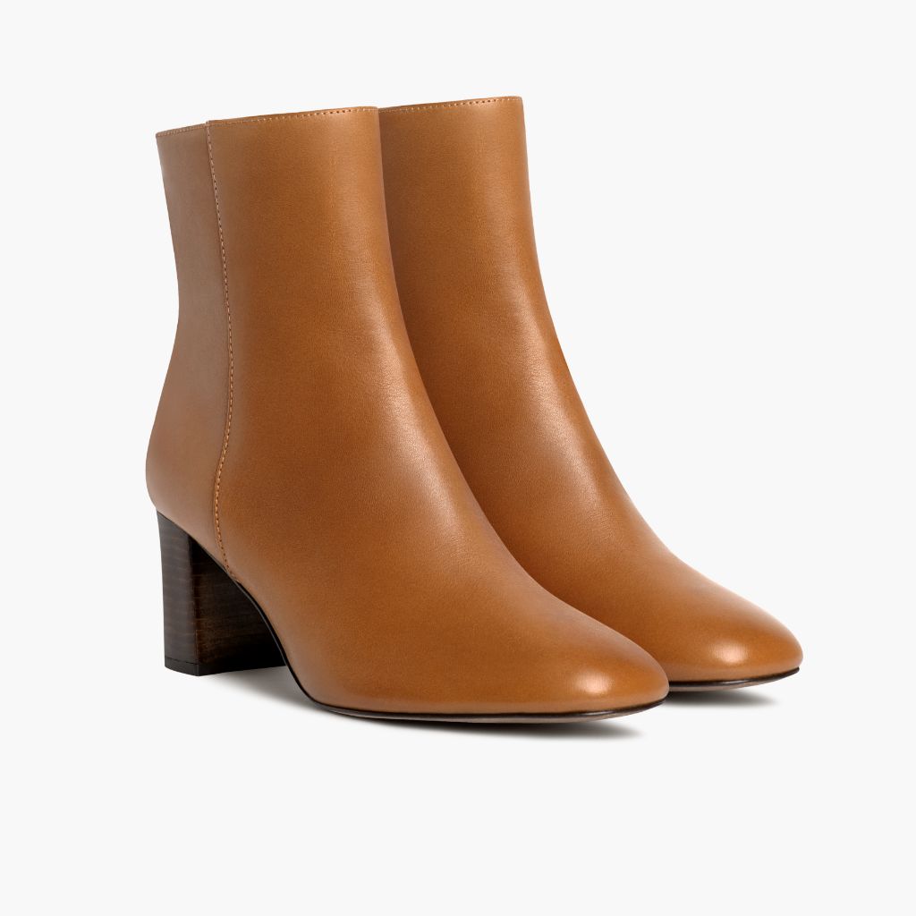 Tan Full-Grain leather Boots - Goodyear welt-konstruktion og tåboks