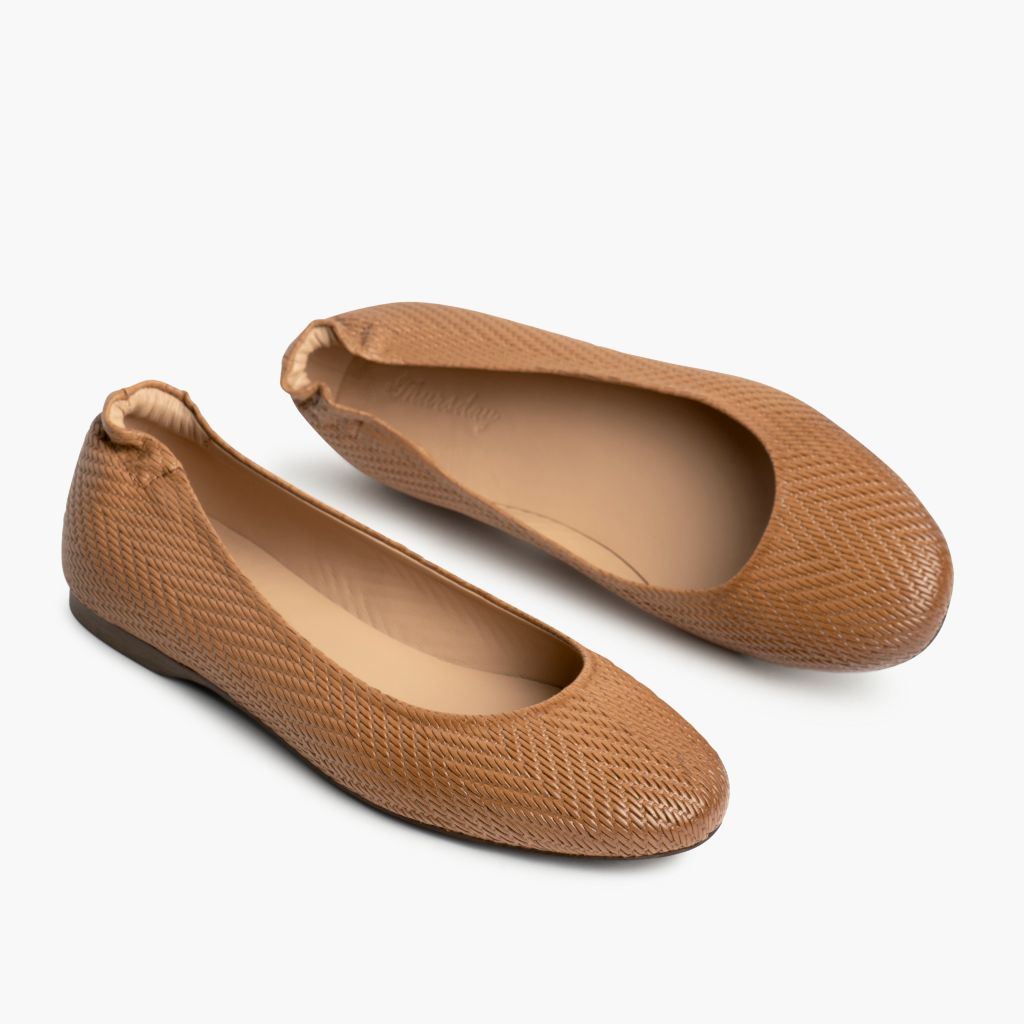 High-Traction Rubber Outsole & Lug Tread Pattern on Scrunch Lysebrun Embossed Læderstøvler til Damer