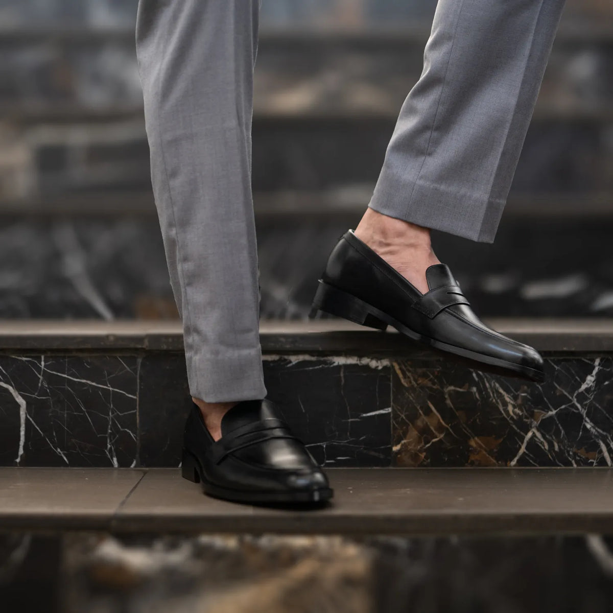 Orlaven Baxton Sort Læderloafers til Mænd footwear image 10