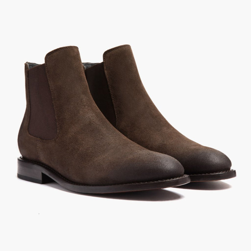 Cavalier Dark Brun Leather Boots til Mænd