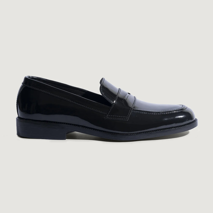 Baxton Sort Patent Leather Loafers til Mænd