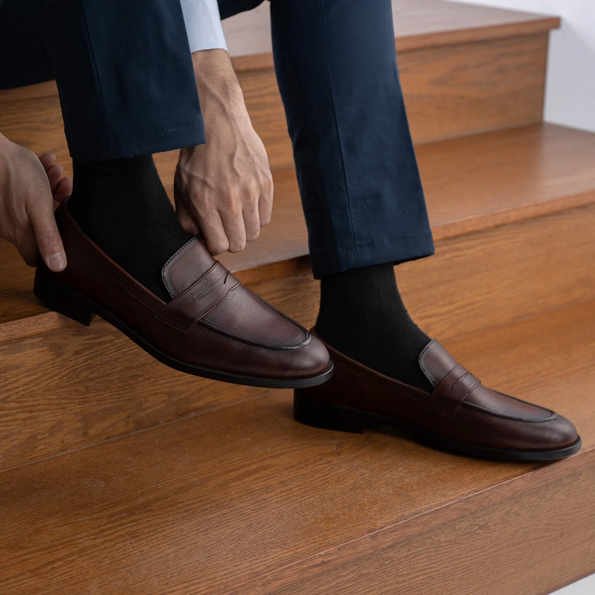 Orlaven Baxton Burnished Brun Læderloafers til Mænd footwear image 10