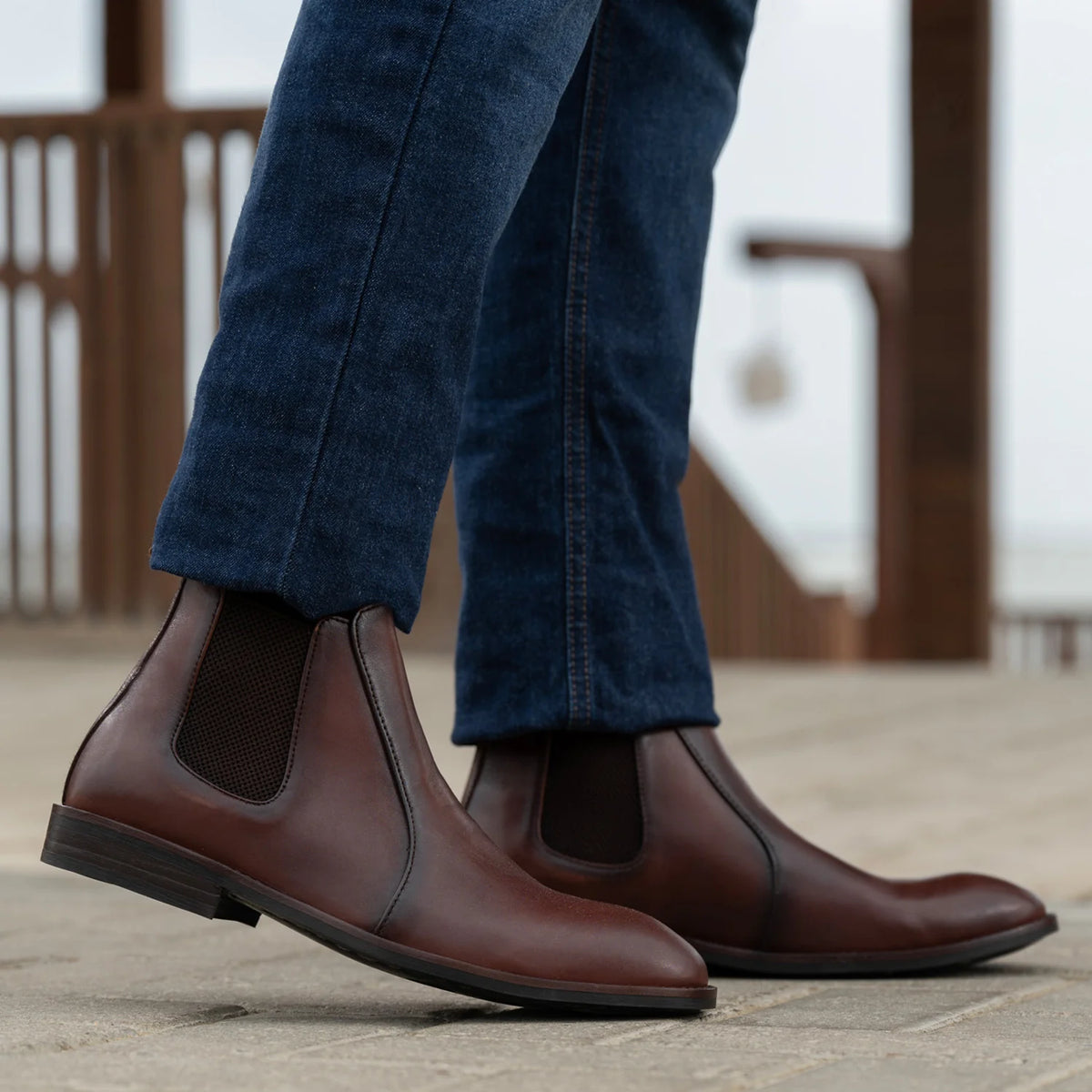 Styled On-Foot Perspective Demonstrating Ankle Fit & Silhouette on Model