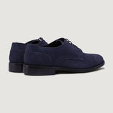 Dirk Brogues Derby Blue Suede Leather Shoes - StudGuard - Reinforced Heel Counter & Precision Double-Row Stitching Detail