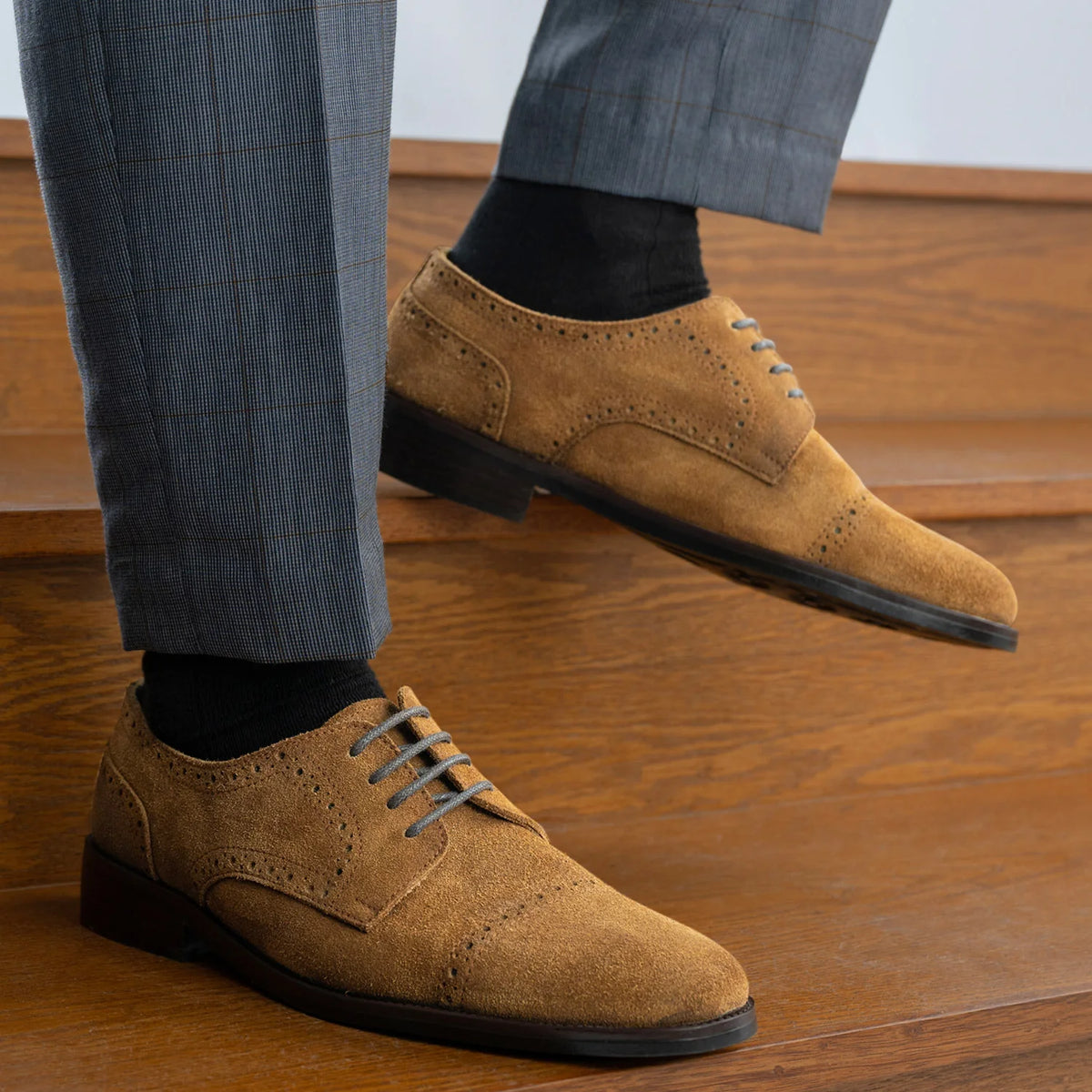 Orlaven Dirk Brogues Derby Brun Suede Lædersko - StudGuard til Mænd footwear image 9