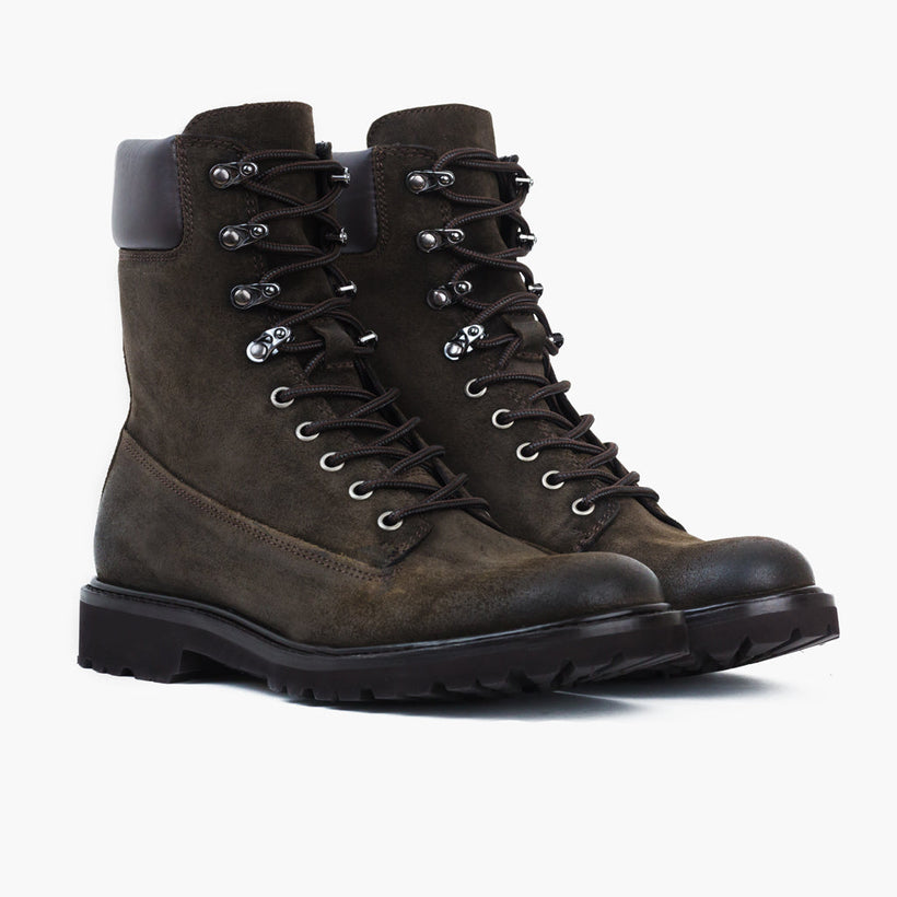 Explorer Dark Olive Suede Læderstøvler til Mænd