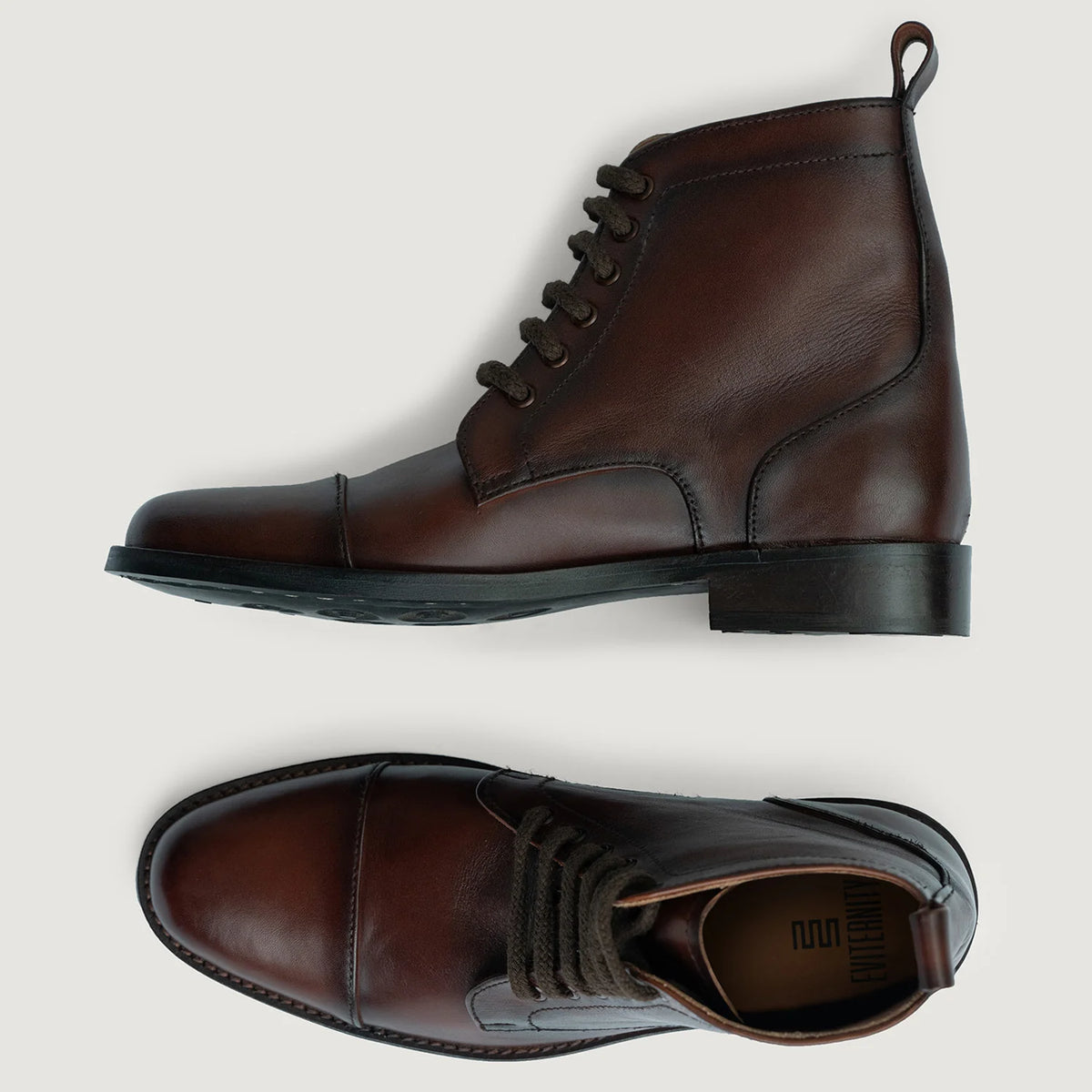 Burnished Brown Full-Grain leather Boots - Goodyear welt-konstruktion og tåboks