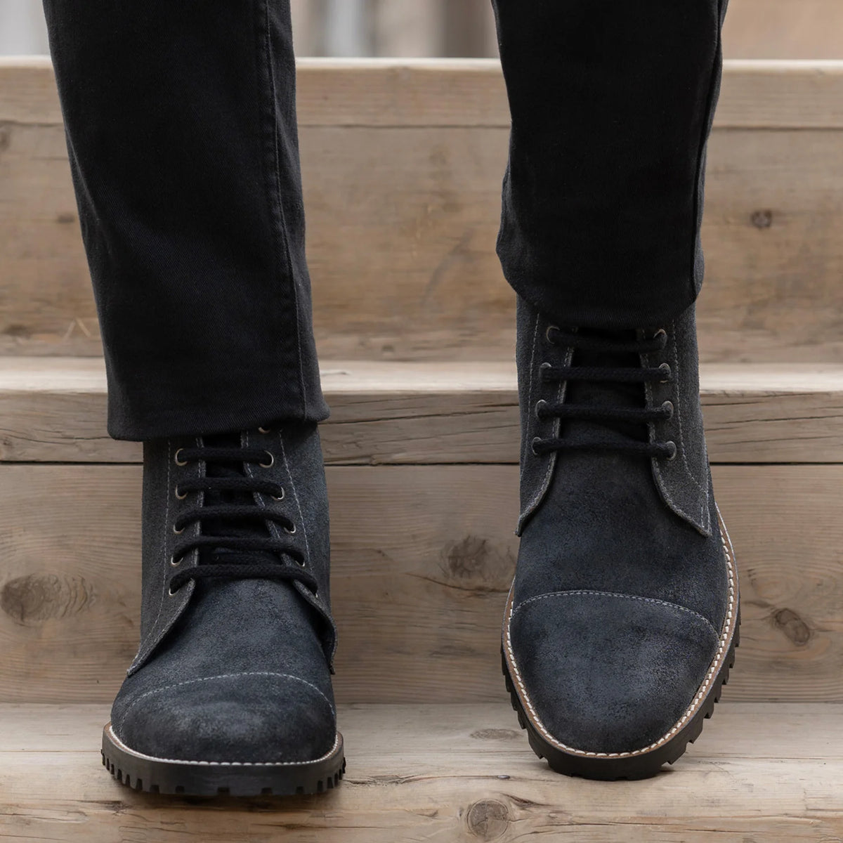 Authentic Goatskin Suede Grain Depth & Pull-Up Patina Texture Detail