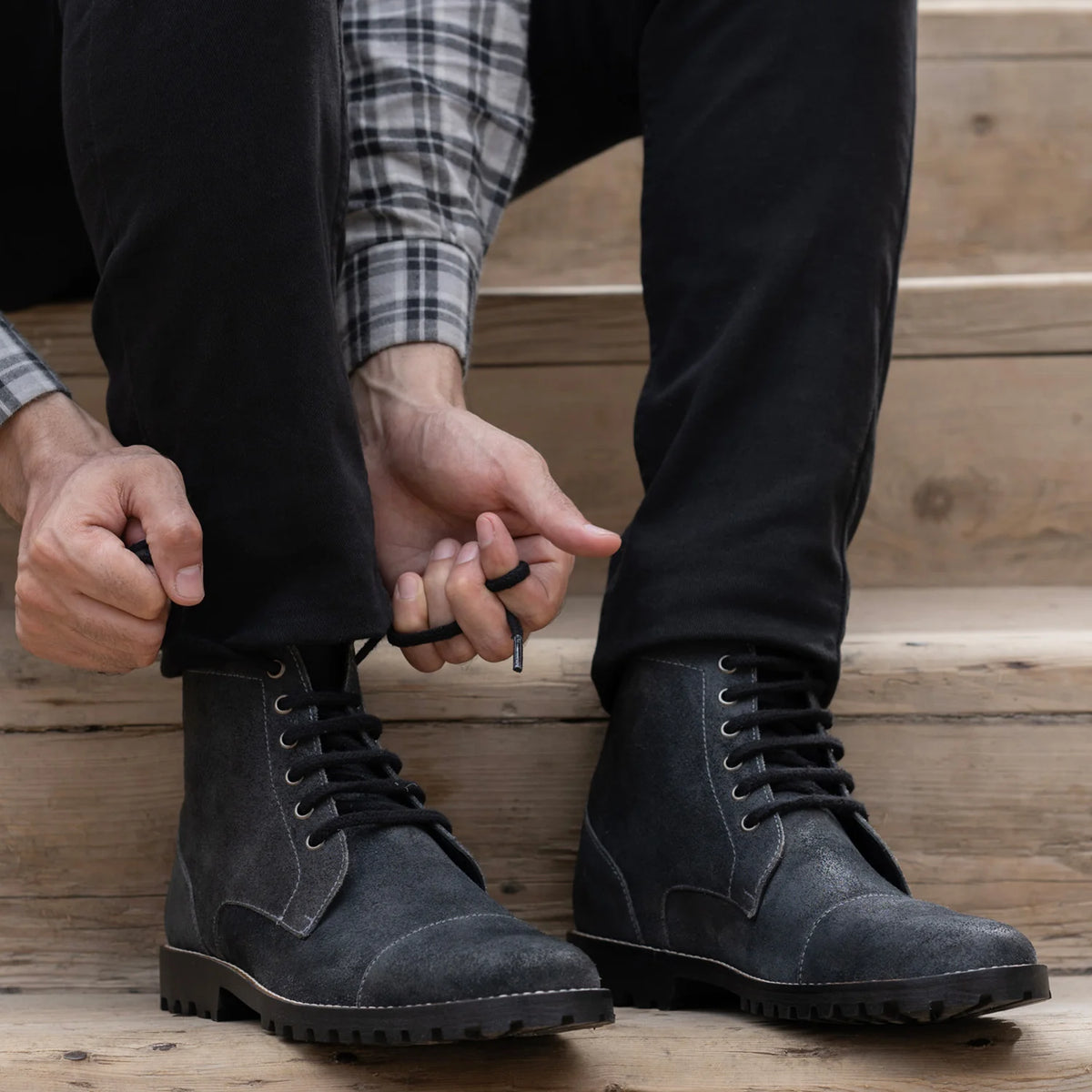 Orlaven Knight Derby Grey Suede Læderstøvler - TerraGrip til Mænd footwear image 10