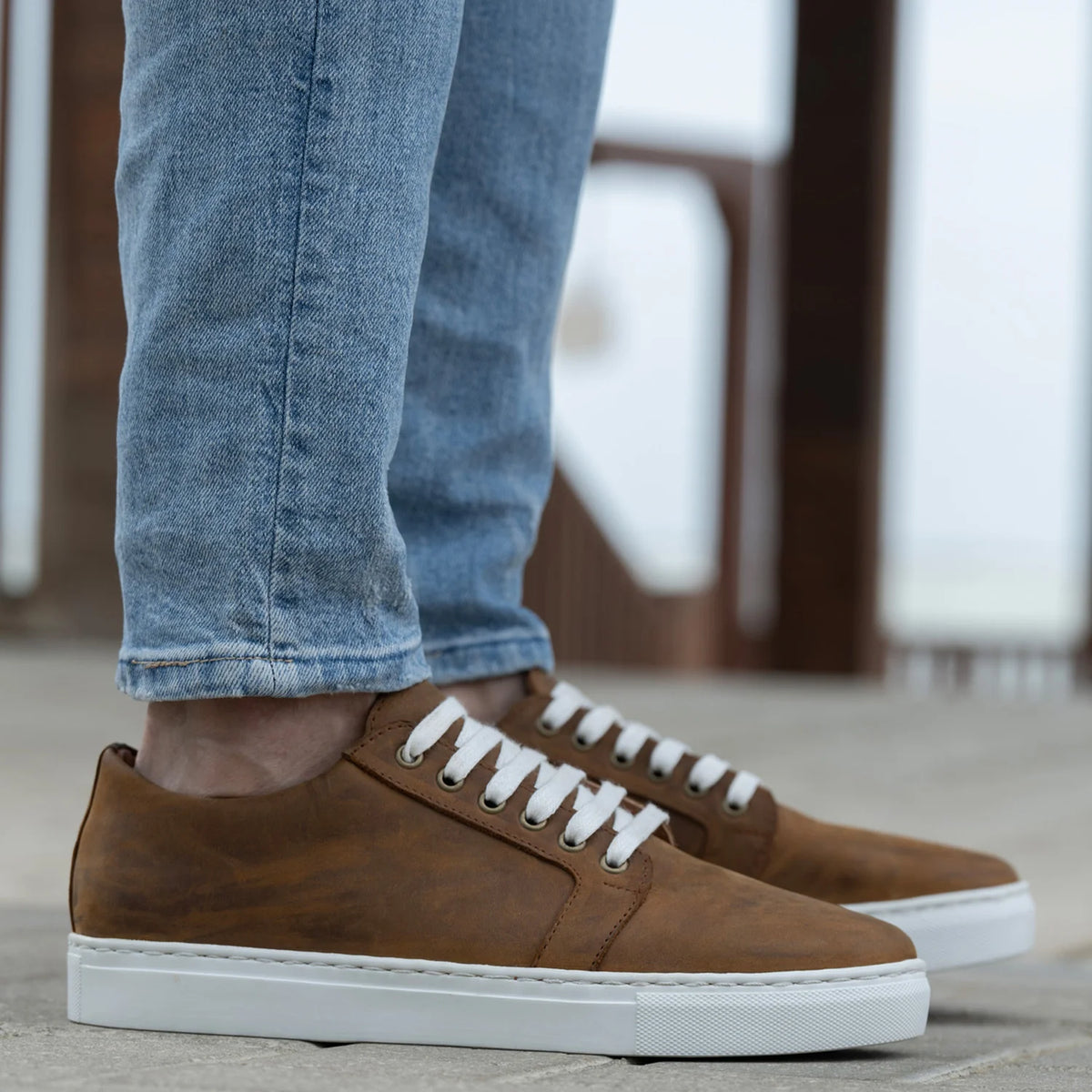 Styled On-Foot Perspective Demonstrating Ankle Fit & Silhouette on Model