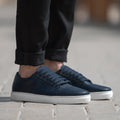 Murphy Low Top Midnight Blå Lædersneakers til Mænd