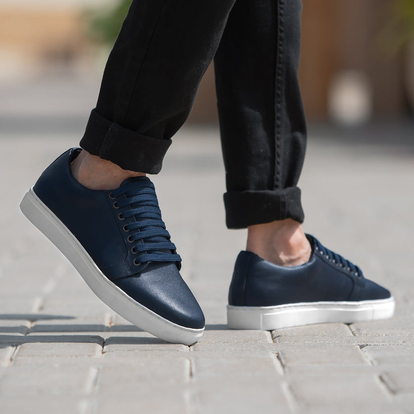 Murphy Low Top Midnight Blå Lædersneakers til Mænd