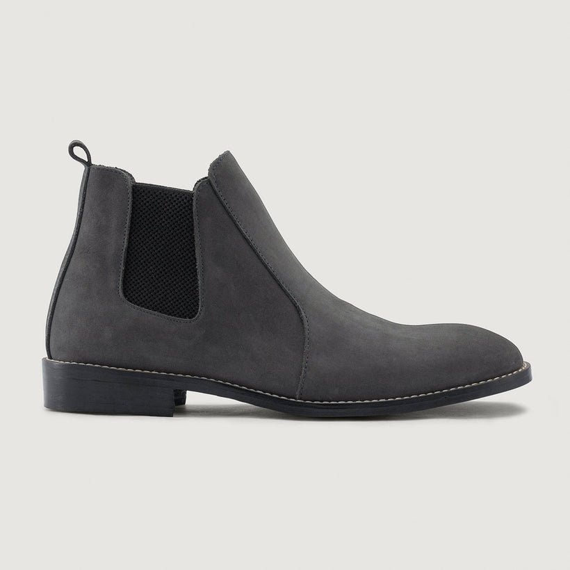 Clarkson Chelsea Grey Nubuck Leather Boots - StudGuard til Mænd