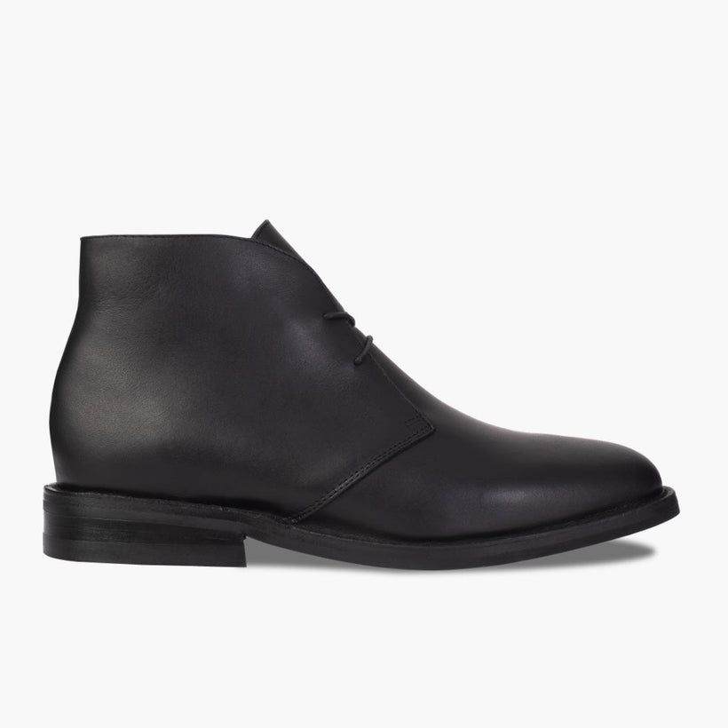 Scout Sort Leather Boots til Mænd