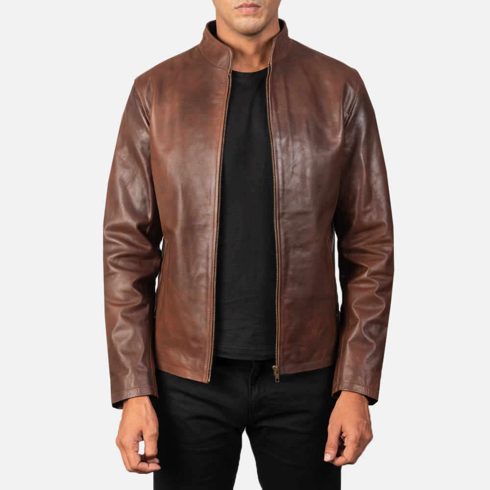 Alex Læder Bikerjakke til Mænd – alternate product view 1