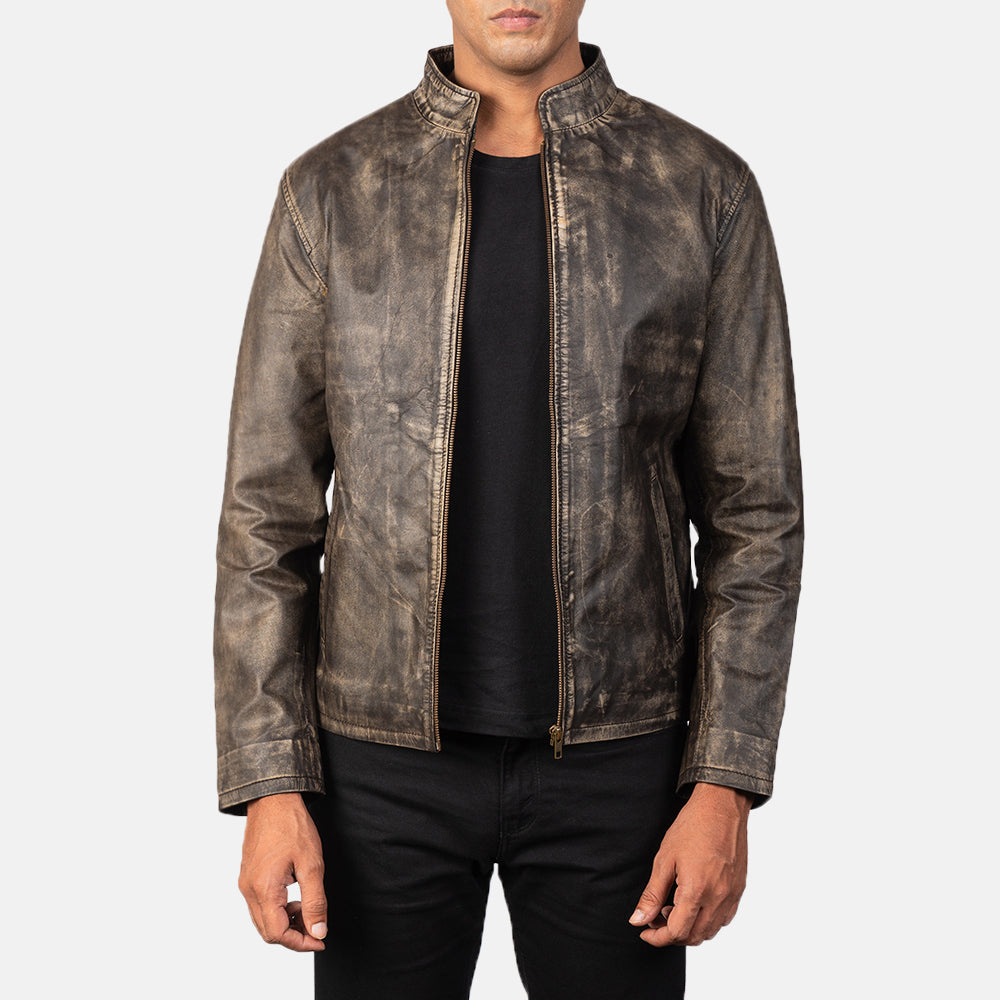 Alex Læder Bikerjakke til Mænd – alternate product view 1