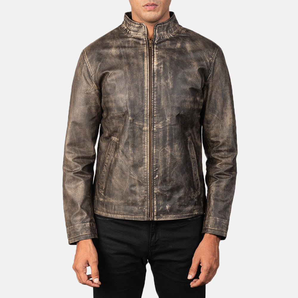 Alex Læder Bikerjakke til Mænd – alternate product view 4