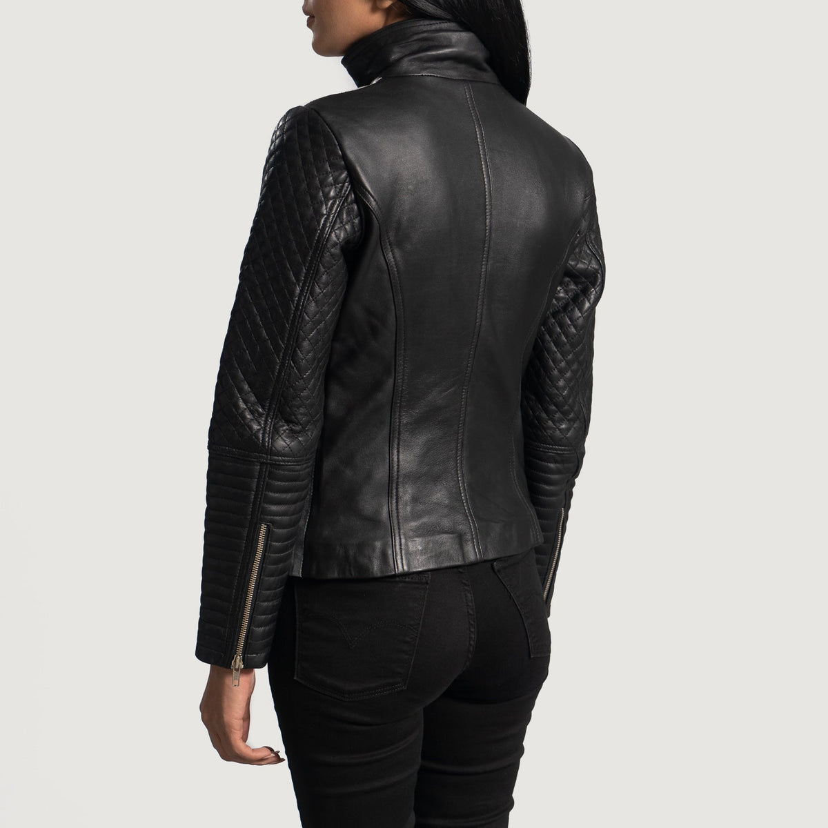 Authentic Sheepskin Leather with Aniline Finish Grain Texture & Heavy-Duty Seam Stitching Detail