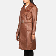 
Black Cowhide leather Coat - Bagfra med tilpassede skuldre og ren kant
