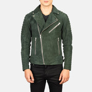 Armand Green Læder Bikerjakke til Mænd – alternate product view 1