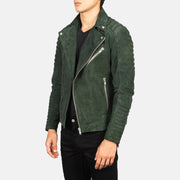 Armand Green Læder Bikerjakke til Mænd – alternate product view 2