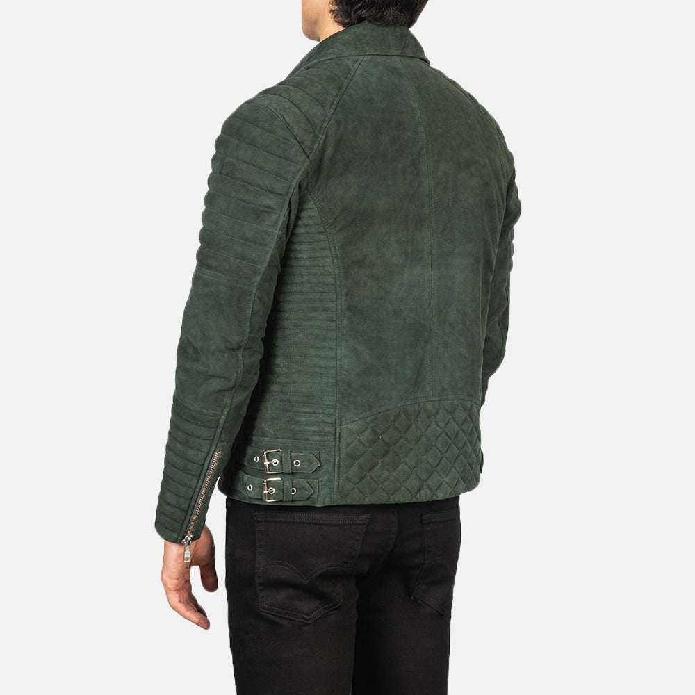 Armand Green Læder Bikerjakke til Mænd – alternate product view 5