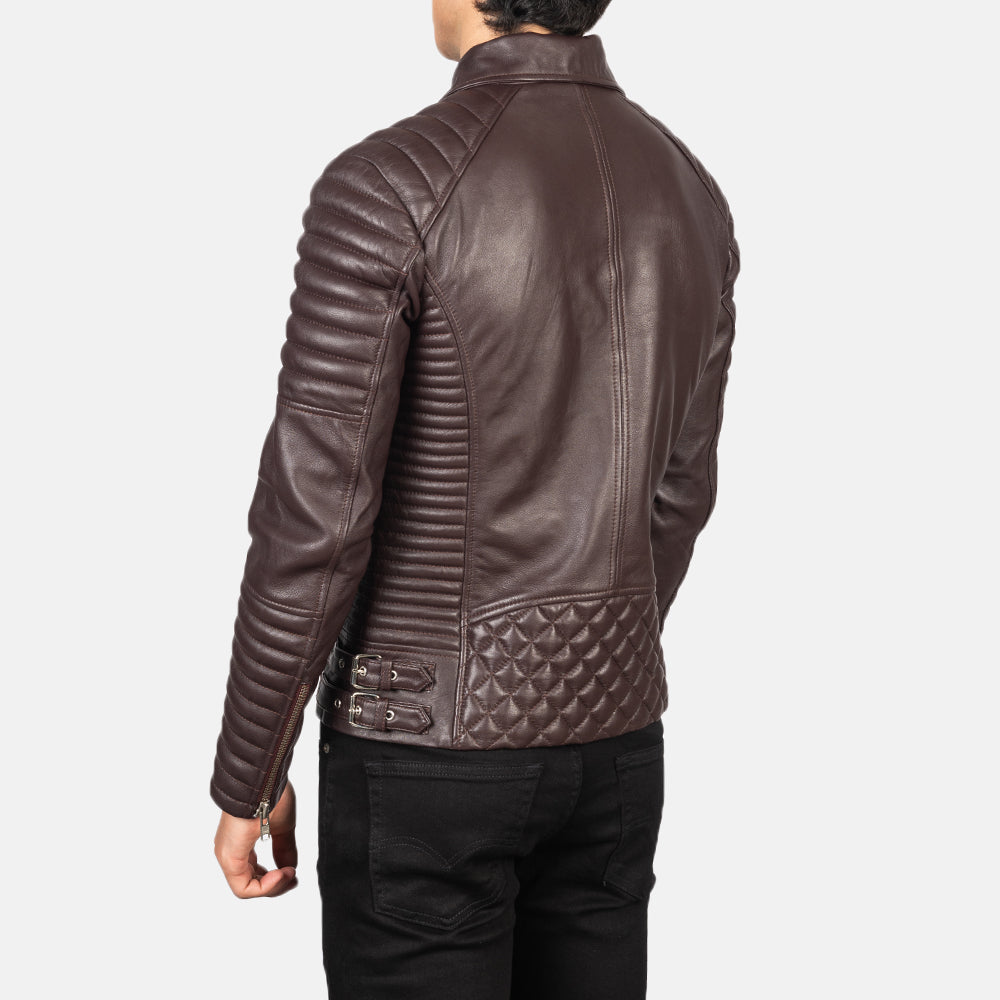 Armand Green Læder Bikerjakke til Mænd – alternate product view 5