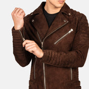 Armand Green Læder Bikerjakke til Mænd – alternate product view 6