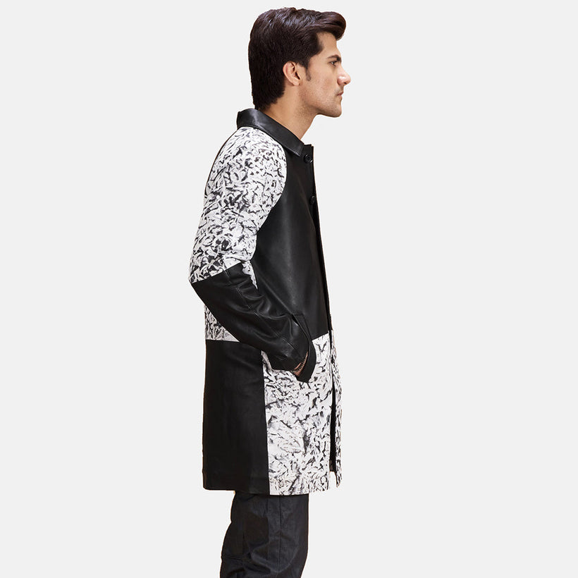 Artistry Sort Dye Leather Coat til Mænd