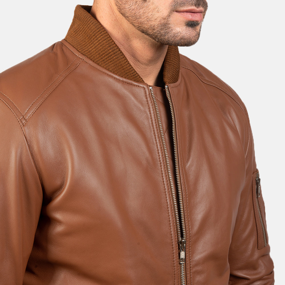 Bomia MA-1 Læder Bomberjakke til Mænd – alternate product view 6
