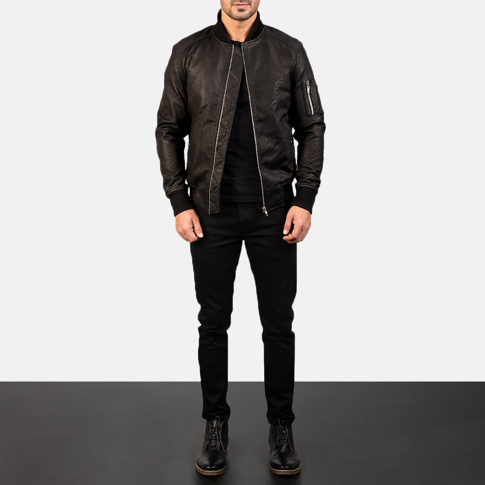 Bomia MA-1 Læder Bomberjakke til Mænd – alternate product view 2