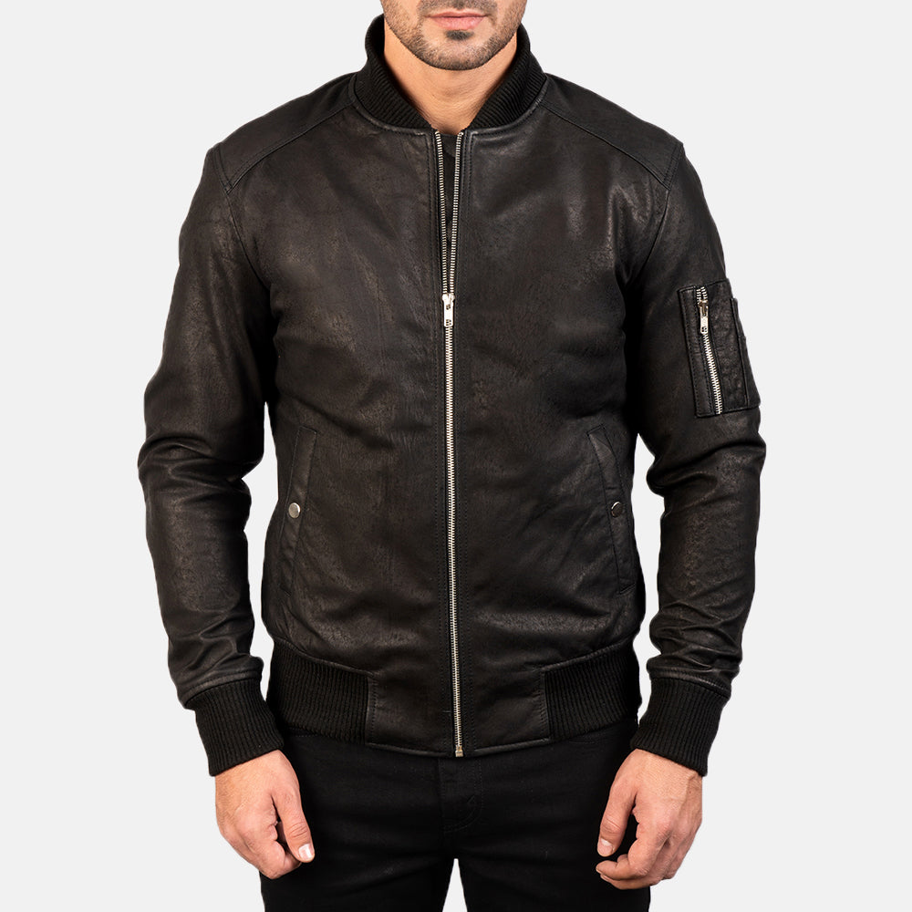Bomia MA-1 Læder Bomberjakke til Mænd – alternate product view 3