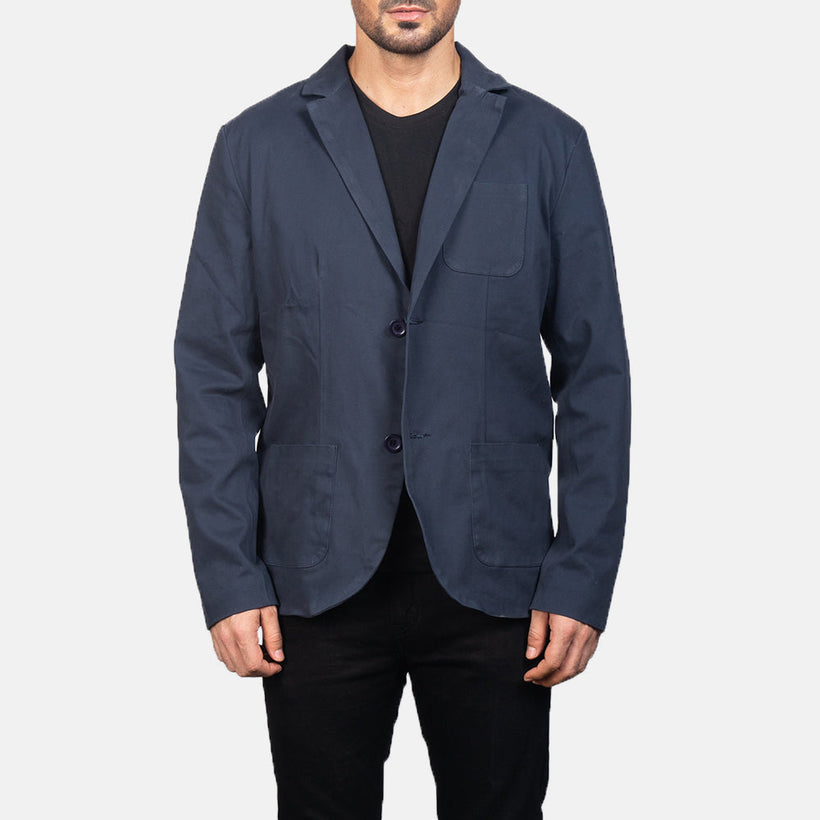 Borges Navy Blue Blazer til Mænd