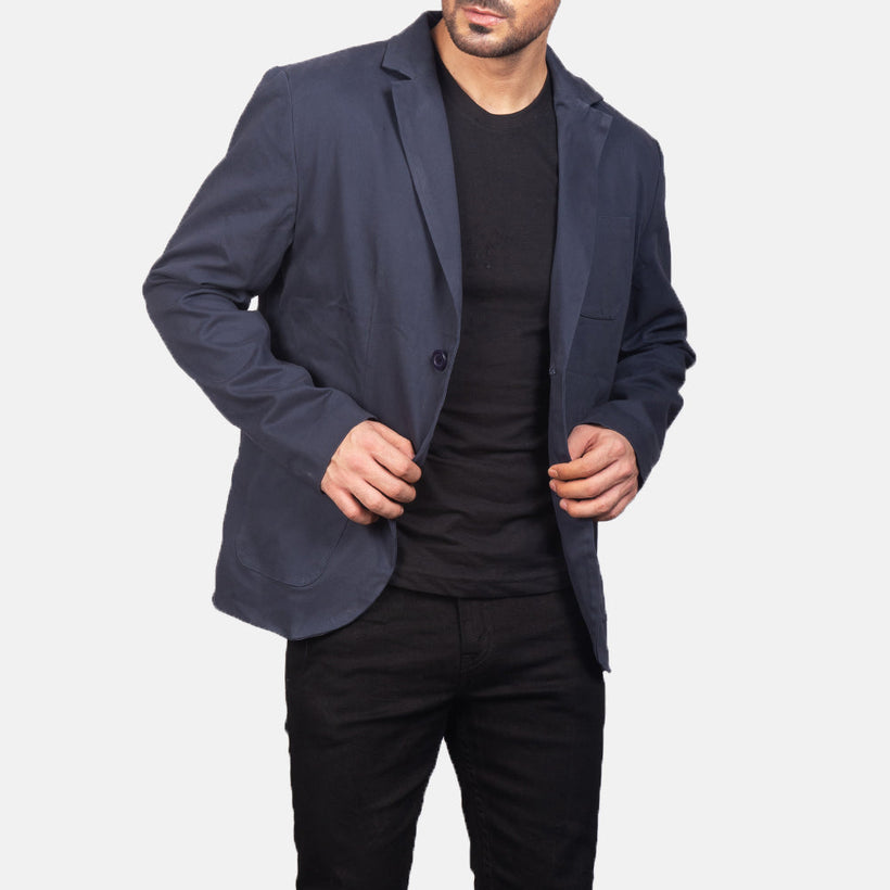 Borges Navy Blue Blazer til Mænd