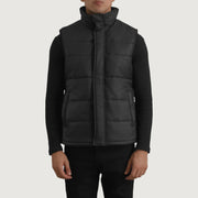 
Nærbillede of Classic Collar & Zipper With Placket Hardware on Bryan Sort Vatteret vest til Mænd