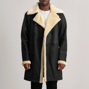 
Charles Læderfrakke Brun Shearling Læderfrakke til Mænd – alternate product view 1