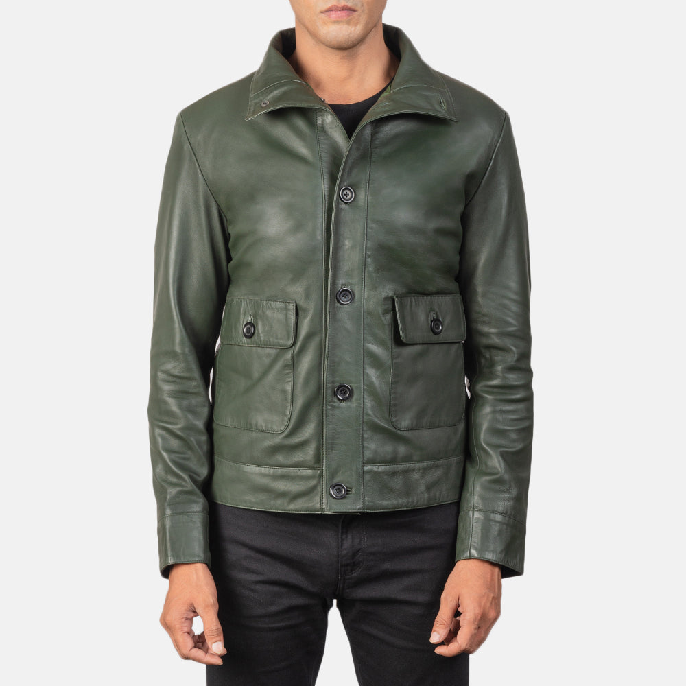 Columbus Læder Bomberjakke til Mænd – alternate product view 1