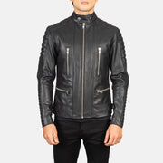 
Nærbillede of Band with Snap Button & Zipper Hardware on Damian Grey Suede Biker Jacket