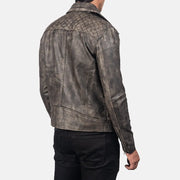 Danny Quilted Læder Bikerjakke til Mænd – alternate product view 6