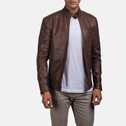 Dean Sort Læder Bikerjakke til Mænd – alternate product view 1