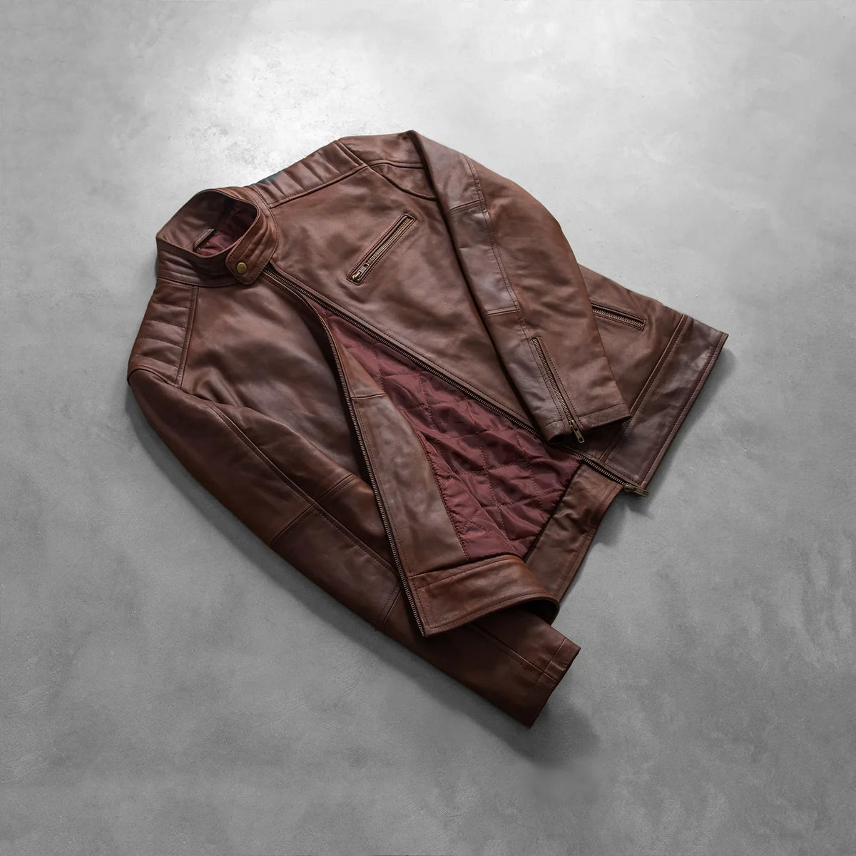Dean Sort Læder Bikerjakke til Mænd – alternate product view 8