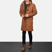 
Drake Khaki Wool Duffle Coat - Sideprofil med ergonomisk ærmesnit