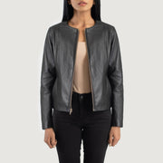 
Elixir Collarless Læderjakke til Damer – alternate product view 1